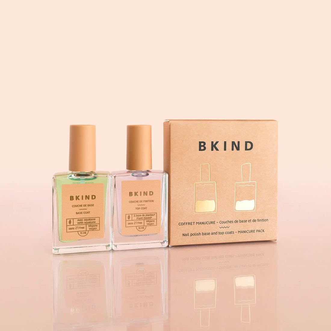 BKIND - Pack de manucure - Duo de vernis à ongles - Couches de base et de finition by BKIND