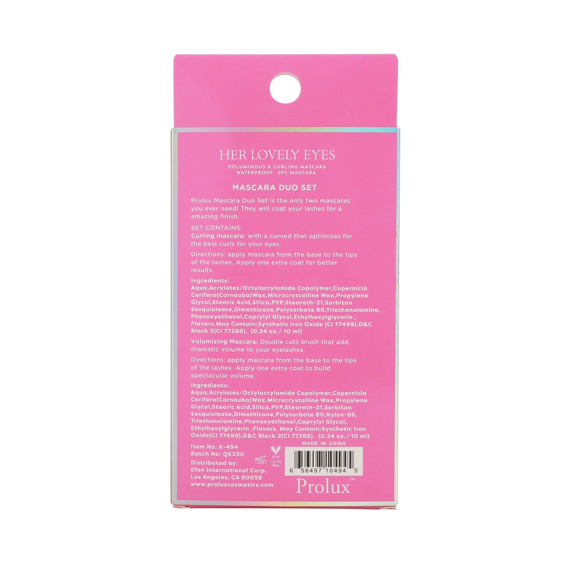 Efon International Corp. - Ensemble de Mascara Imperméable Volume & Courbure - Ses Beaux Yeux by Efon International Corp.