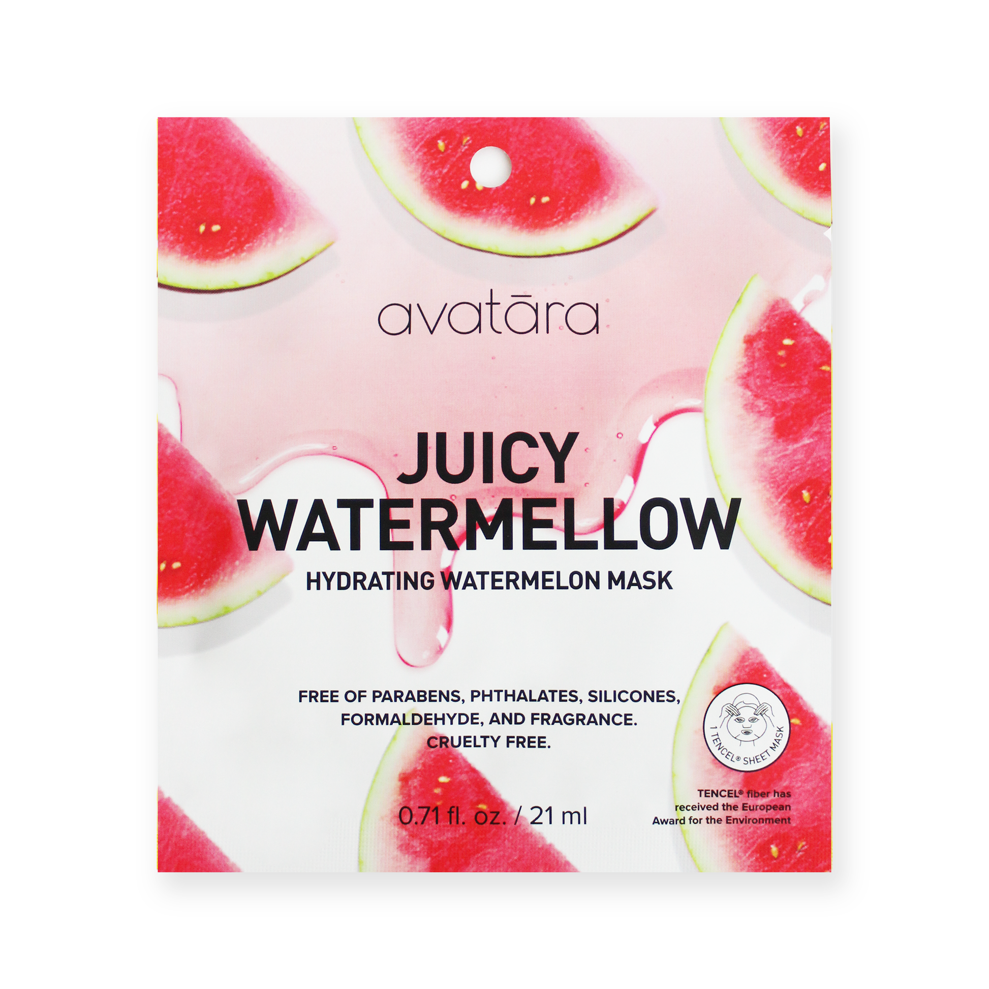 Avatara - Masque hydratant en tissu à la pastèque Juicy Watermellow by Avatara