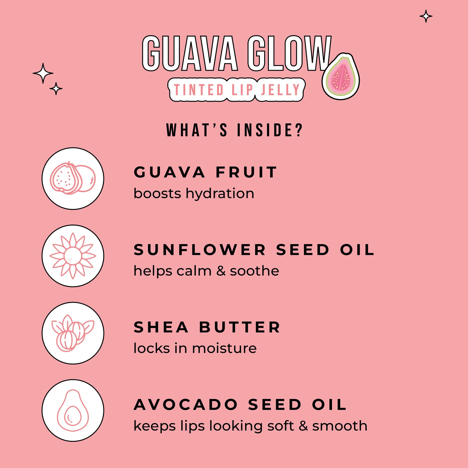 Gelée pour les lèvres teintée Guava Glow by Avatara