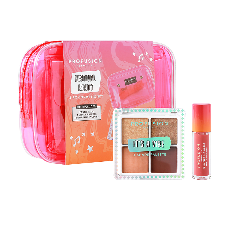 Its A Vibe Ensemble Cosmétiques Et Sac - Plumping 3 Pièces by Profusion Cosmetics